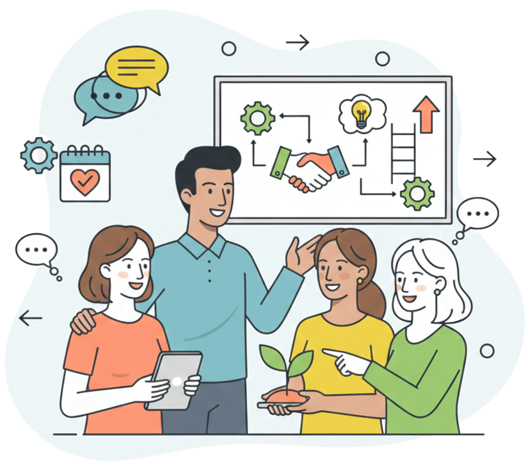 ilustracion de personas discutiendo Habilidades blandas